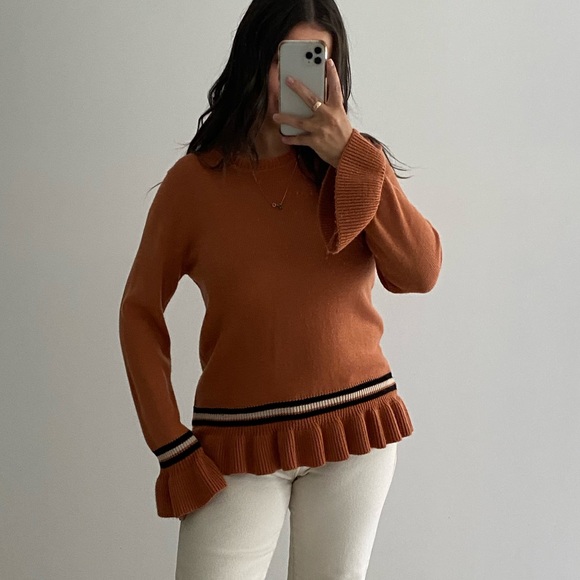 Orange sweater with bell sleeves - Picture 5 of 7